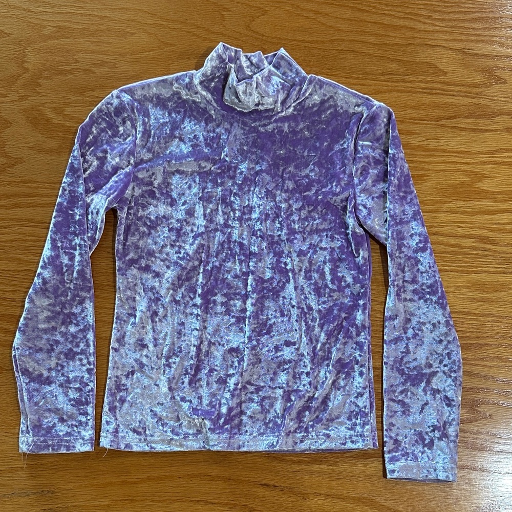 The Limited Purple Velvet Long Sleeve Tee